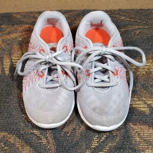 Nike Grey and Orange Toddler Shoes